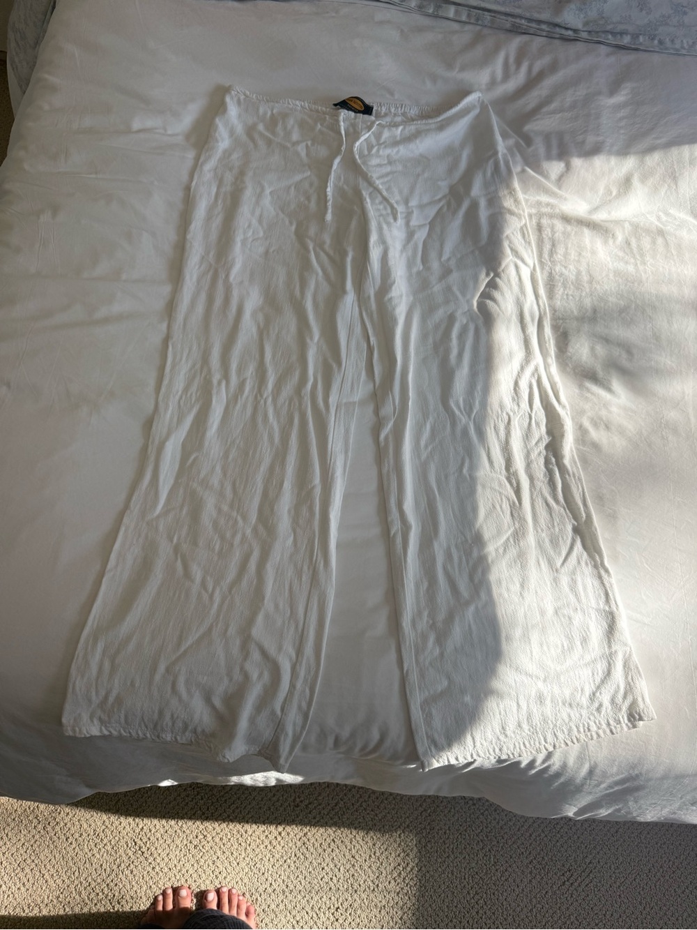 Urban outfitters white linen pants